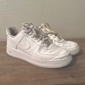 White Nike Air Force 1 in size 7